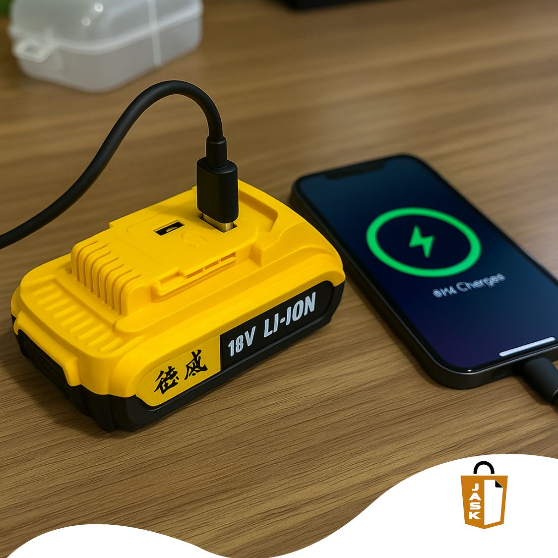 Soprador De Folhas Turbo Secador De Carro Potente Recarregavel Powerbank - Jask